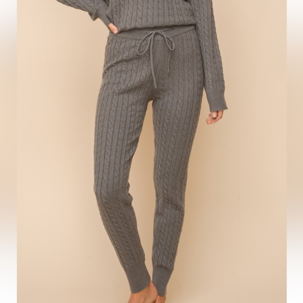 🆕Sweater Knit Pant Leggings Only Charcoal Gray M Available